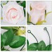 Meiliy 2 Pack 6.6 FT Fake Rose Vine Flowers Plants Artificial Flower Home Hotel Office Wedding Party Garden Craft Art Decor (Blush Pink Rose Garland 2 PCS)