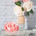 Meiliy 40pcs Artificial Flowers Cream+Blush Pink Roses Real Looking Foam Roses Bulk w/Stem for DIY Wedding Bouquets Boutonnieres Corsages Centerpieces Wreath Supplies Cake Decorations