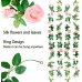 Meiliy 4 Pack 6.6 FT Fake Rose Vine Flowers Plants Artificial Flower Home Hotel Office Wedding Party Garden Craft Art Decor (Blush Pink Rose Garland 4 PCS)